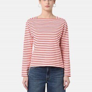 Levi's Red and White Striped Women's Top